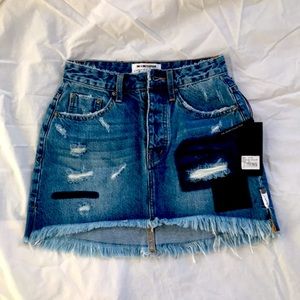 One teaspoon jean skirt